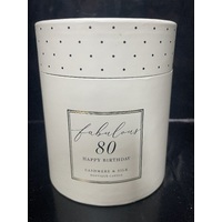 Scented Candle Jewelled Fabulous 80 Happy Birthday, Gift For Her, Gibson Gifts 20852