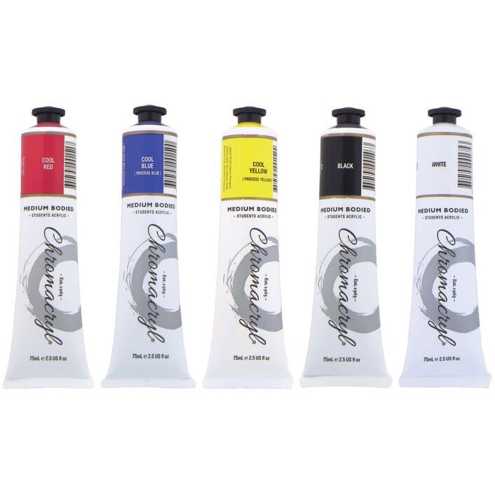 Chromacryl Student Acrylic Paint 75mL White