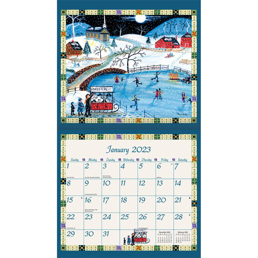 2023 Calendar Country Sampler by Cheryl Bartley, LANG 23991001906 Lang