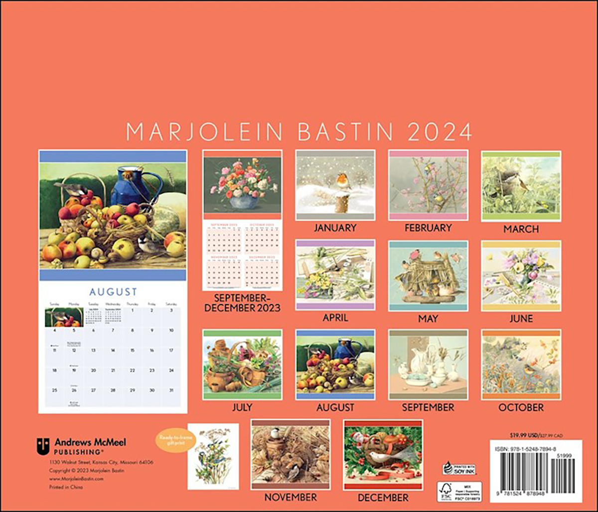 Marjolein Bastin Nature's Inspiration 2024 Deluxe Wall Calendar