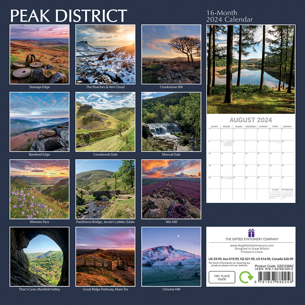 2024 Calendar Peak District Square Wall by The Gifted Stationery