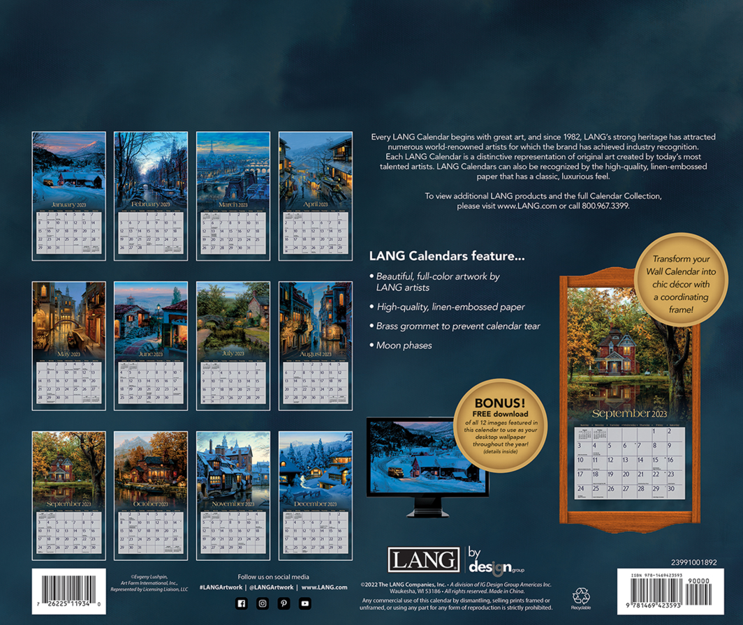 2023 Calendar Around The World by Evgeny Lushpin, LANG 23991001892 Lang