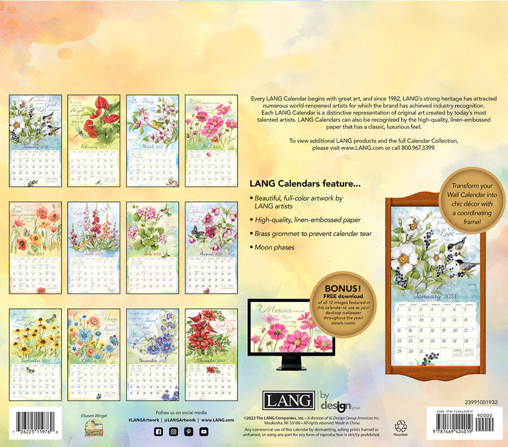 2023 Calendar Nature's Grace by Susan Winget, LANG 23991001932 - Lang