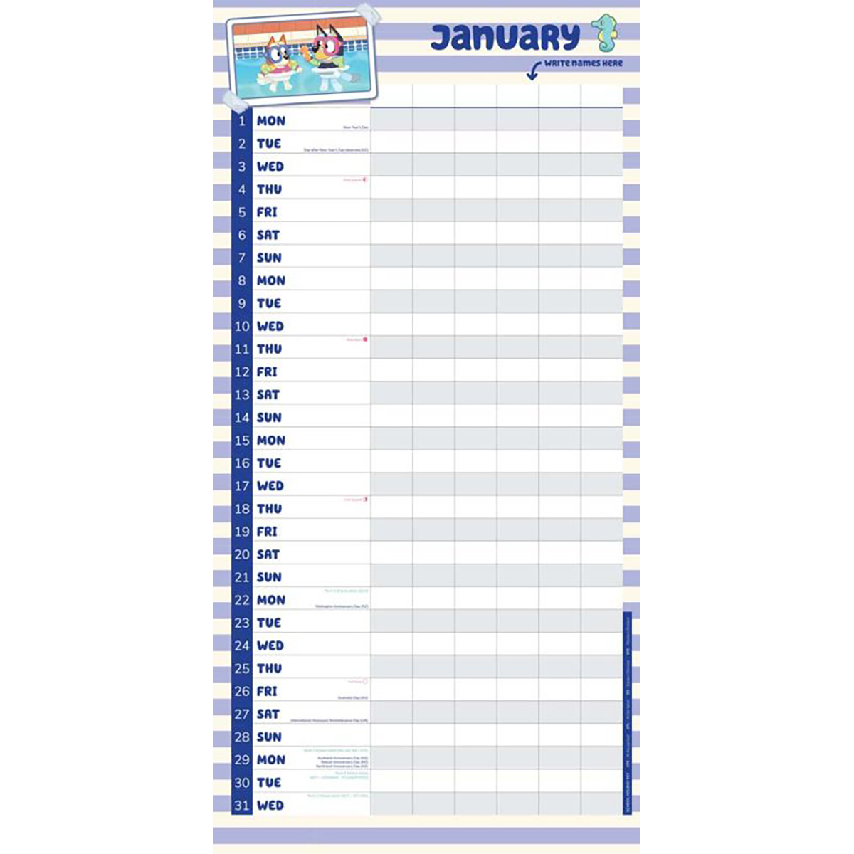 Buy Bluey Family Planner Calendar 2024 | Pen sets and stationery | Argos