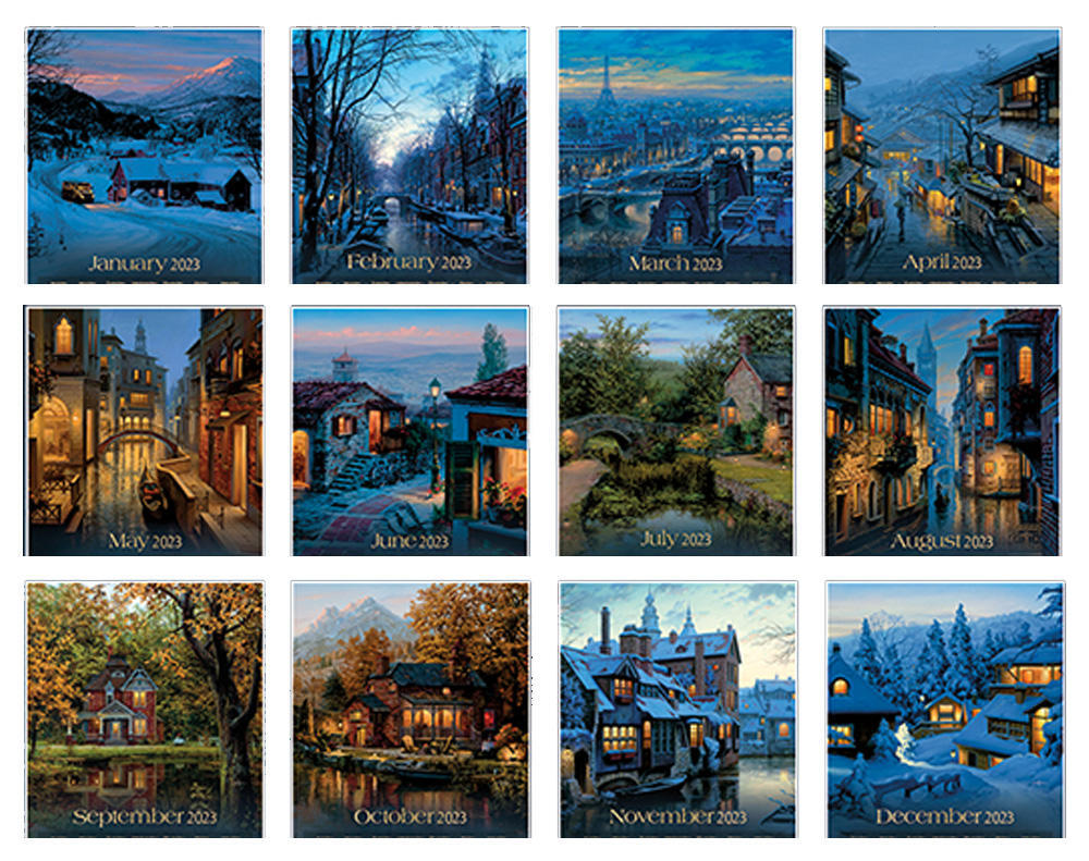 2023 Calendar Around The World by Evgeny Lushpin, LANG 23991001892 - Lang