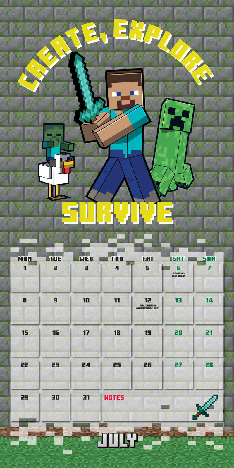 Calendar 2024 Minecraft