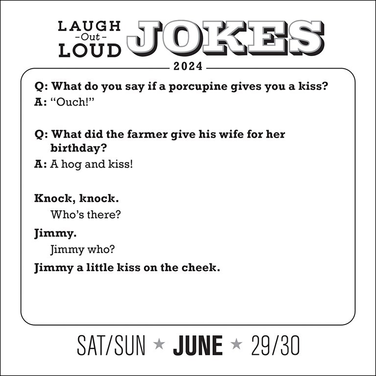 LaughOutLoud Jokes 2024 DaytoDay Boxed Calendar by Rob Elliott