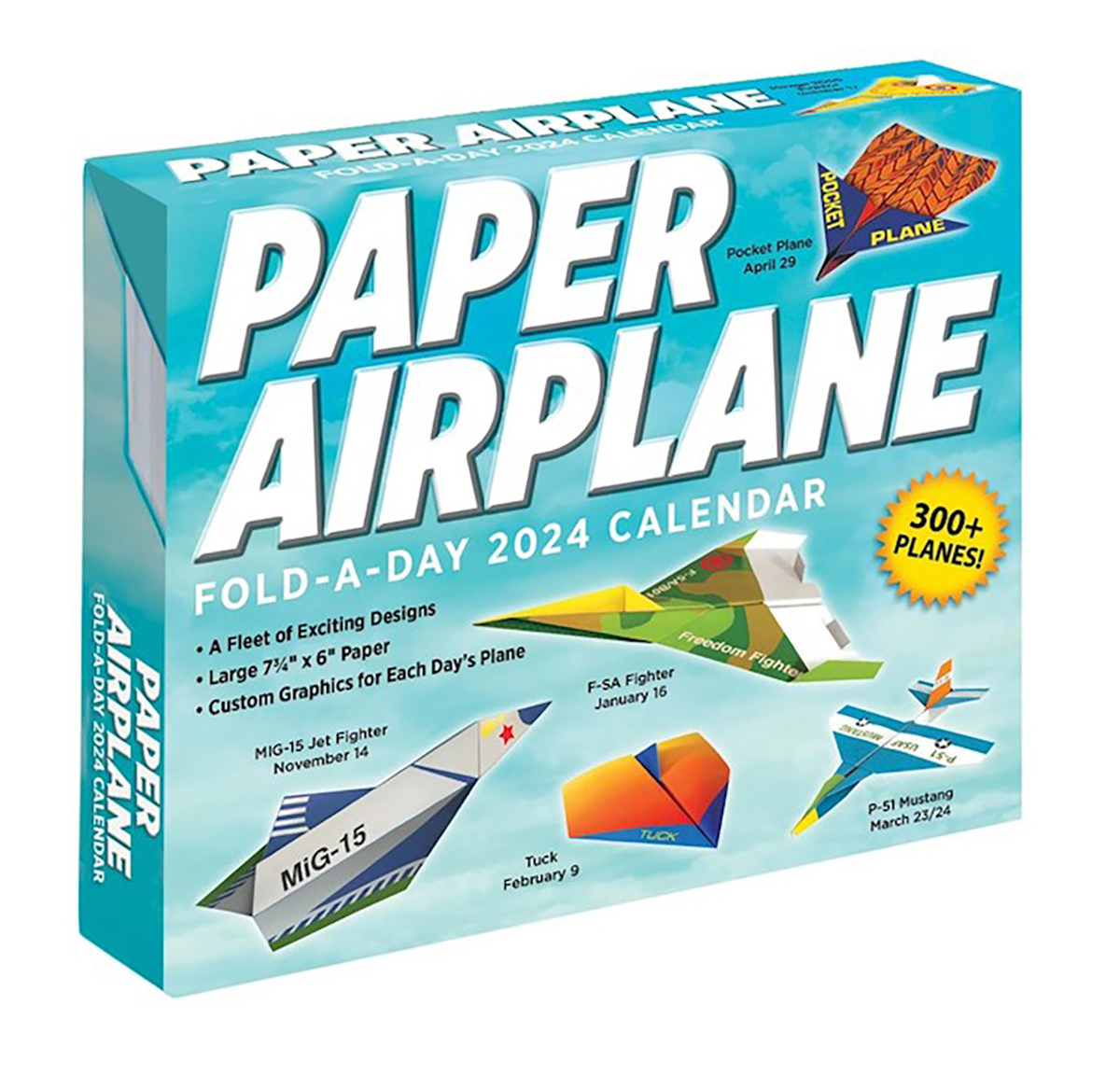 Paper Airplane 2024 FoldADay Boxed Calendar by Kyong Lee, David Mitchell