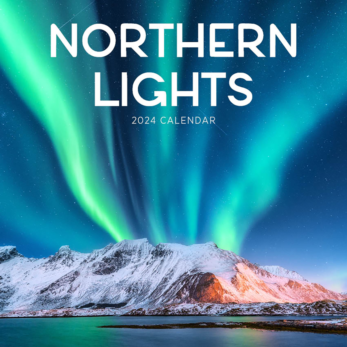 Northern Lights 2024 Square Wall Calendar by Paper Pocket