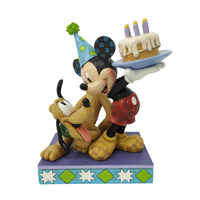  Disney Traditions Figurine 16cm Pluto & Mickey Birthday, Whitehill 6007058