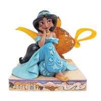 Disney Traditions Figurine 13cm Jasmine With Genie Lamp, Whitehill 6010097