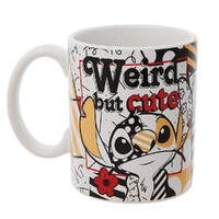 Disney Britto Mug 400mL Stitch Weird But Cute, JAS-ERB6010311