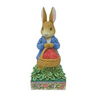 Beatrix Potter by Jim Shore Figurine 16cm Peter Rabbit With Basket of Strawberries, Whitehill 6012489