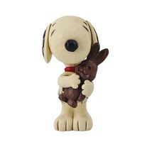 Peanuts by Jim Shore Figurine Mini 8cm Snoopy With Chocolate Bunny, Whitehill 6014342