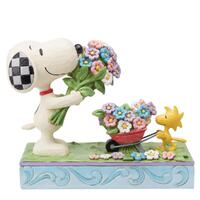 Peanuts by Jim Shore Figurine 15cm Snoopy & Woodstock Picking Flowers, Whitehill 6014344