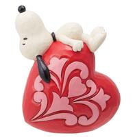 Peanuts by Jim Shore Figurine 13cm Snoopy Laying On Heart, Whitehill 6014345