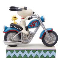 Peanuts by Jim Shore Figurine 15cm Snoopy & Woodstock Riding Motorcycle, Whitehill 6014347