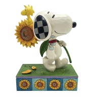 Peanuts by Jim Shore Figurine 14cm Snoopy & Woodstock with Sunflower, Whitehill 6016281