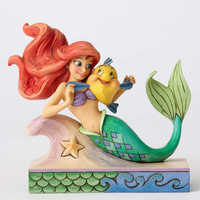 Disney Traditions Figurine 13cm Ariel with Flounder, Whitehill 4054274