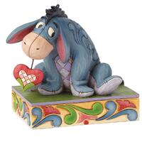 Disney Traditions Figurine 9cm Eeyore with Heart on String, Whitehill 4055437