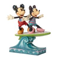 Disney Traditions Figurine 19cm Mickey & Minnie on Surfboard, Whitehill 6001275