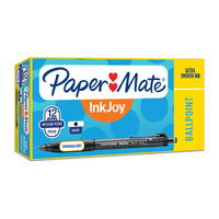 Paper Mate Ballpoing Pen InkJoy 300 Retractable 1.0mm Medium (Box of 12) Black 