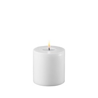 Deluxe Homeart LED Flameless Candle 10x10cm White, Whitehill RF-0008