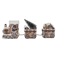 Christmas Figurine LED Gingerbread Train 30cm Xmas Musical Lights Decor