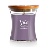 WoodWick Scented Candle Amethyst & Amber Medium 275g WW1632297