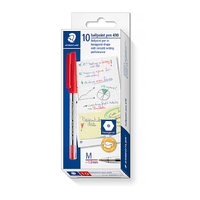 Staedtler Ballpoint Pen 430 1.0mm Medium Red Box of 10