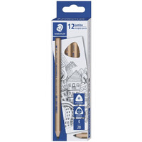 Staedtler Natural Pencil Jumbo Triangular 2B Box of 12