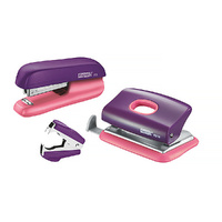 Rapid Stapler & Punch Mini Set Purple & Pink 5000372