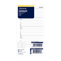 Undated Refill Filofax Contacts Personal White FF-130201