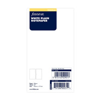 Undated Refill Filofax Plain Paper Personal White FF-132405