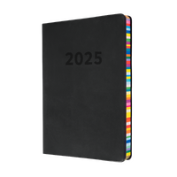 2025 Diary Collins Edge Rainbow A5 Week to View Charcoal Black ED153.U96