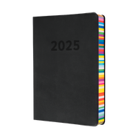 2025 Diary Collins Edge Rainbow A5 Day to Page Charcoal Black ED151.U96