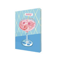 2025 Diary Collins Party On A5 Week to View Recycled Straberry E-PO153.STR