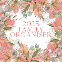 2025 Calendar Family Organiser 16-Month Square Wall Red Robin RR250174