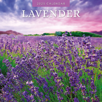 2025 Calendar Lavender 16-Month Square Wall Red Robin RR250205