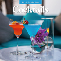 2025 Calendar Cocktails 16-Month Square Wall Red Robin RR250209