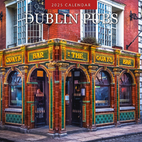 2025 Calendar Dublin Pubs 16-Month Square Wall Red Robin RR250221