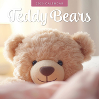 2025 Calendar Teddy Bears 16-Month Square Wall Red Robin RR250233