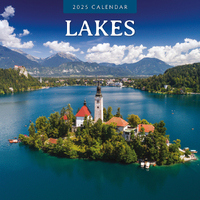 2025 Calendar Lakes 16-Month Square Wall Red Robin RR250246