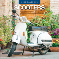 2025 Calendar Scooters 16-Month Square Wall Red Robin RR250306