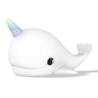 Dhink Night Light Rechargeable LED Silicone Splash the Narwhal, Whitehill MTM_DSPLASH