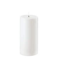 Uyuni Lighting Pillar Flameless Candle 10.1 x 20.3cm - Nordic White NW-C10120