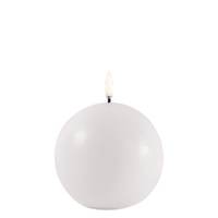 Uyuni Lighting Round Flameless Candle 10x10cm Nordic White BA-NW10010