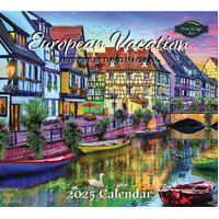 2025 Calendar European Vacation by David Maclean Wall, Pine Ridge 5990