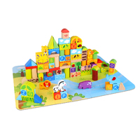 Tooky Toy Building Blocks 135 Piece Jungle, Eleganter TKF023