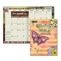 2025 13-Month Planner Color My World by Lisa Kaus Pocket Monthly, Lang 25991003178